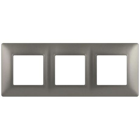 Рамка для розеток и выключателей 3 поста титан пластик ЭРА Elegance 14-5003-16 - Б0065817