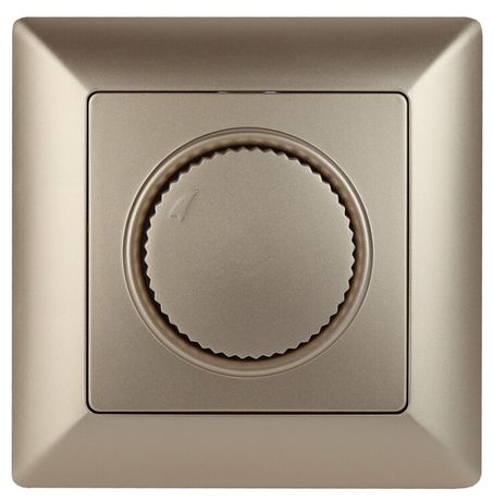 Светорегулятор поворотный СП Solo 4-401-04 600Вт 230В IP20 шампань Intro Б0053708 ЭРА