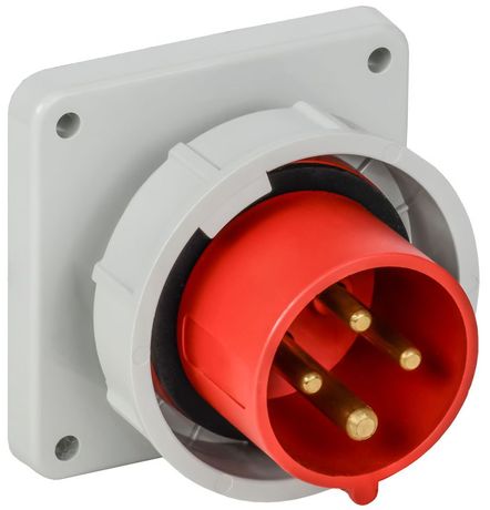 Вилка встраиваемая ССИ-3142 16А-6ч 380В 3P+PE IP67 | PSR32-016-4-0-67 IEK IEK (ИЭК) арт. PSR32-016-4-0-67