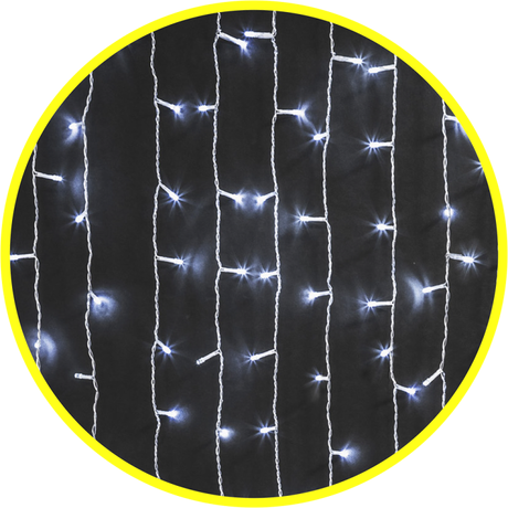 Гирлянда светодиодная "Занавес водопад" 93 665 NGF-C01-03 1.3х1.4м 260LED CW IP44 TR Navigator 93665