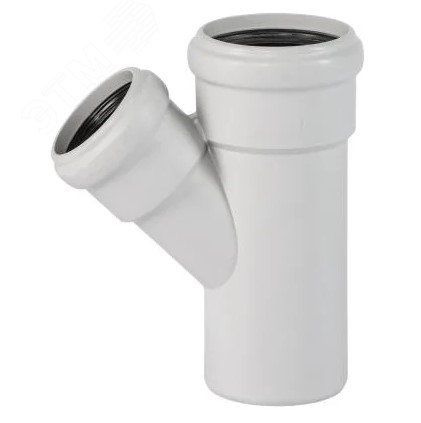 Тройник для малошумной канализации 50x40 мм 45 град. - ST215445W PRO AQUA