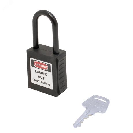 Замок безопасности навесной нейлоновая дужка BD-G15 Black - 10299 ПТК