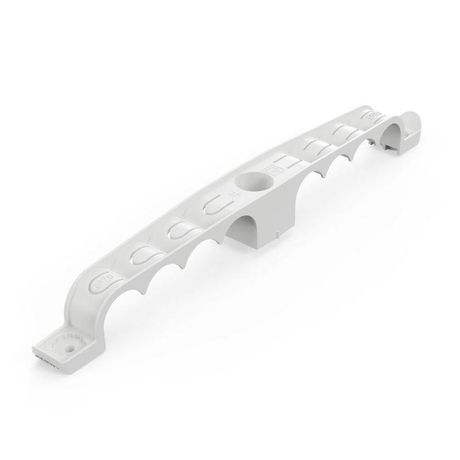 Держатель труб для прямого монтажа двусторонний на 8 мест серый d20 (20шт/120шт уп/кор) - PR13.03293 Строитель