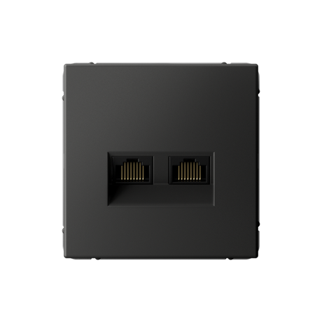 Розетка компьютерная 2-м ArtGallery RJ45 + кат.5E механизм базальт SE GAL001485 APC