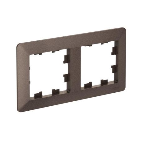 Рамка 2-м AtlasDesign Air мокко/дым. черн. SE ATN220602 APC