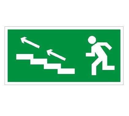 Пиктограмма ПЭУ 007 По лестнице вверх налево (242х50) PC-M /комплект, 2шт./ | 2502000750 Световые Технологии