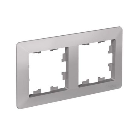 Рамка 2-м AtlasDesign Air алюм./дым. черн. SE ATN220302 APC