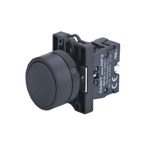 Кнопка управления NP2-EA22 без подсветки черная 1НЗ, IP40 (R) | 574624 CHINT