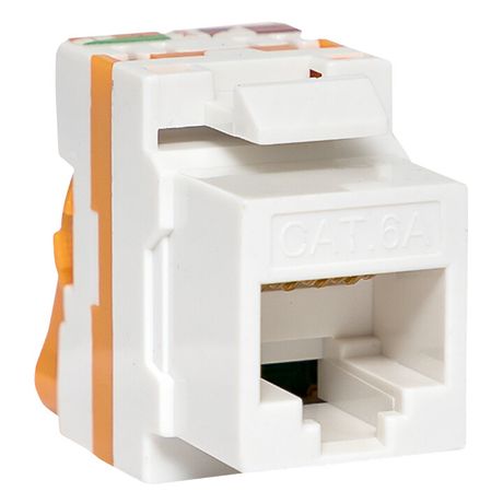 Модуль Keystone TERACOM CS Cat.6A неэкранированный 110 IDC 180 градусов самозажимной (Toolless) оранжевый | TRCS-KSTN-RT180-6AUTP-OR EKF