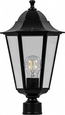 Светильник садово-парковый 6103 60W 230V E27 170*170*310мм черный ДИАМЕТР ОСНОВАНИЯ 45 мм | 11056 FERON