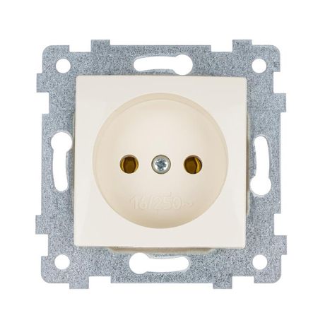 Розетка 1-м СП Мария РС16-444 16А IP20 без заземл. механизм сл. кость Кунцево 120006