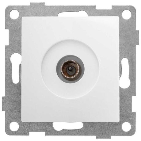 Розетка телевизионная TV 1-м СП Bravo механизм бел. матов. GUSI С10А1-041