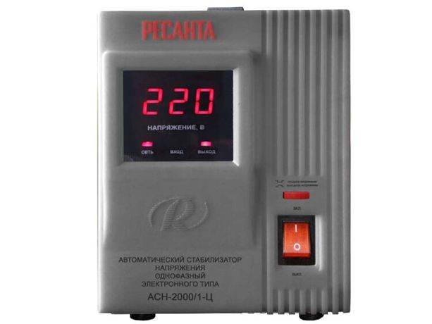 Стабилизатор напряжения АСН-2000/1-Ц 1ф 2кВт IP20 релейный Ресанта 63/6/4 Huter