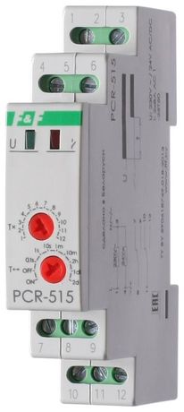 Реле времени PCR-515 2х8А 230В 2перекл. IP20 задержка включ. монтаж на DIN-рейке F&F EA02.001.006 Евроавтоматика