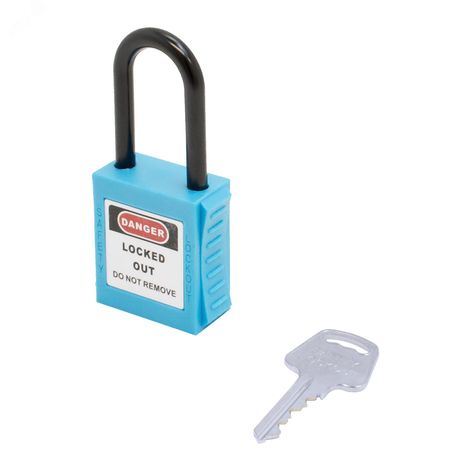 Замок безопасности навесной нейлоновая дужка BD-G13 Blue - 10297 ПТК
