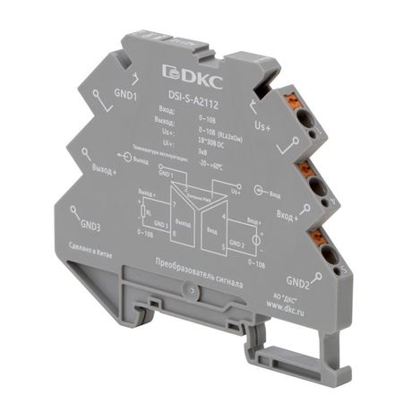 Преобразователь сигнала DSI, 6,2 мм 1 вход 0…10 В, выход В | DSI-S-A2112 DKC ДКС