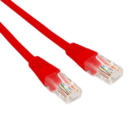Патч-корд U/UTP, CAT 5e, RJ45-RJ45, 26AWG, LSZH, красный, 1м REXANT | 02-0103-1 MEET