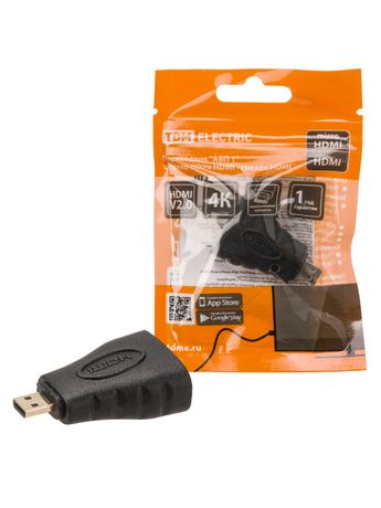 Переходник "АВП 1" штекер micro HDMI - гнездо HDMI, позолоченные контакты, | SQ4040-0101 TDM