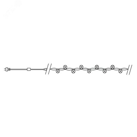 Светодиодная гирлянда CL02 линейная 2м +1.5м 230V 2700K c питанием от сети | 32283 Feron