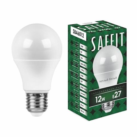Лампа светодиодная SBA6012 12W 2700K 230V E27 A60 | 55007 SAFFIT FERON