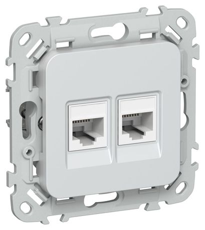 Розетка компьютерная 2-м СП FLITE РК5е-2-0-ФлЖ RJ45 кат.5E UTP механизм жемчуж. IEK FI-K22-1-K36 IEK (ИЭК) арт. FI-K22-1-K36