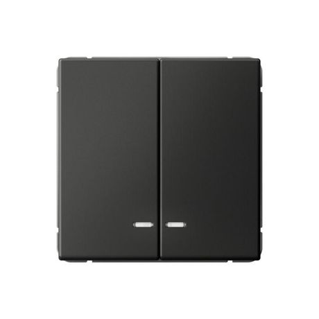 Выключатель 2-кл. ArtGallery (сх. 5а) 10AX с подсветкой быстрозажим. клем. механизм базальт SE GAL001453S APC