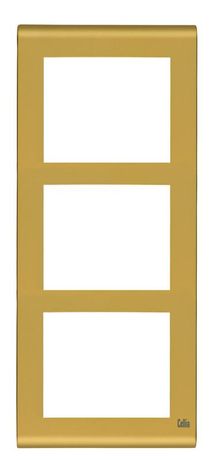 Рамка 3-м вертикал. матов. зол. Cellia Makel 2346708