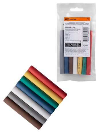 Набор трубок термоусаживаемых, клеевых ТТкНГ(3:1) "Полицвет 7,9/2,65 " | SQ0548-2206 TDM