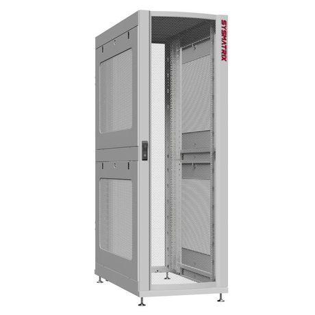 Шкаф серверный 42U 800х1070 передняя дверь: одностворчатая перфорированная IP20. задняя без. боковые панели: перфорированные. цвет: серый RAL7035 - NS 8142.7302 SYSMATRIX