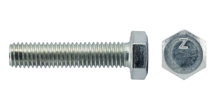 Болт с шестигранной головкой М8х40 DIN 933 класс прочн. 8.8 оцинк. (пакет) (уп.2шт) Tech-Krep/Zitar 102971