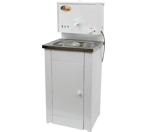 Умывальник дачный КОМФОРТ, с подогревом, нержавеющая мойка, цвет белый - 74/4/6 Вихрь