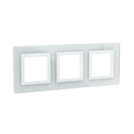 Рамка из натурального стекла, "Avanti", белая, 6 модулей | 4400826 DKC ДКС