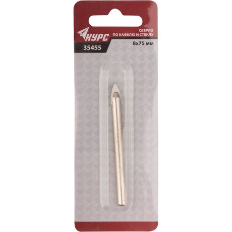 Сверло по кафелю стеклу 8х75мм КУРС 35455