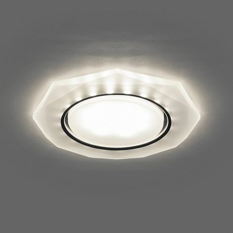 Светильник потолочный встраиваемый под лампу GX53 CD5021 20LED*2835 SMD 4000K, 15W GX53, без лампы, белый матовый многоугольник | 32660 FERON