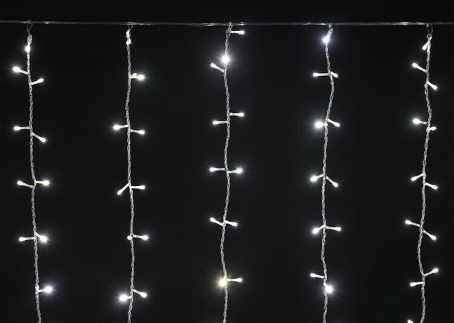 Гирлянда светодиодная занавес 1,5х1,5 160WW IP20 прозрачный шнур 230В транзитн подкл | LGDB201-1-160-L1-T-S-20 IEK