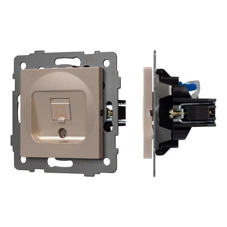 Механизм компьютерной розетки SCT-MPC1-PL-GD-V (RJ-45 CAT6) Arlight 049849