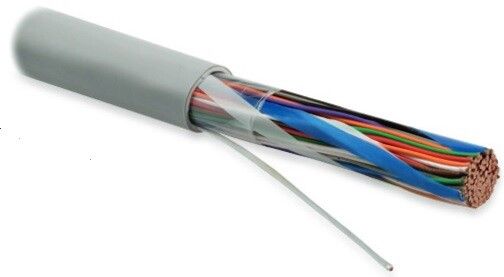 Кабель витая пара U/UTP кат.3 50 пар 26 AWG ОЖ solid PVC -20град.C-+60град.C UUTP50-C3-S26-IN-PVC-GY сер. Hyperline 36546