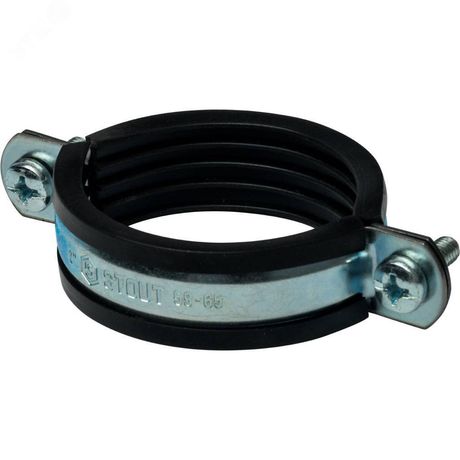 Хомут для труб с гайкой 2' (59-65) - RG008Q1R735E83 STOUT SAC-0020-000002