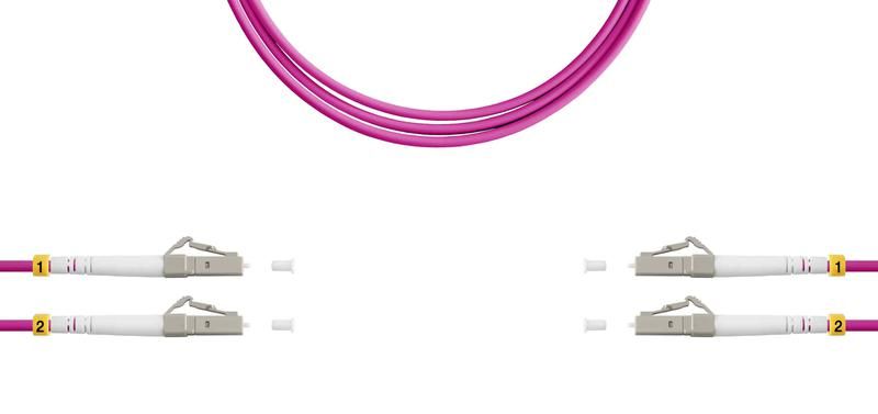 Патч-корд ВО MM(OM4), LC/UPC-LC/UPC, 3.0мм, duplex, LSZH, 1м | 09-12076 SUPRLAN Net.on