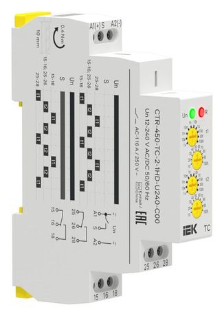 Реле циклическое TC 2 конт. 12-240В AC/DC IEK (ИЭК) арт. CTR-450-TC-2-1HD-U240-C00