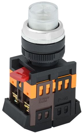Кнопка ABLFP-22 прозрачный d22мм неон/240В 1з+1р | BBT20-ABLFP-K08 GENERICA IEK