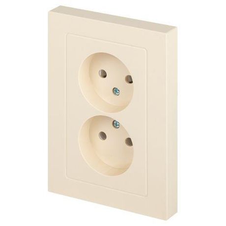 Розетка однофазная скрытого монтажа, в рамку без шторок слоновая кость 16А 250В IP20 винтовые зажимы 6-204-02 Intro Accent - Б0063474 ЭРА