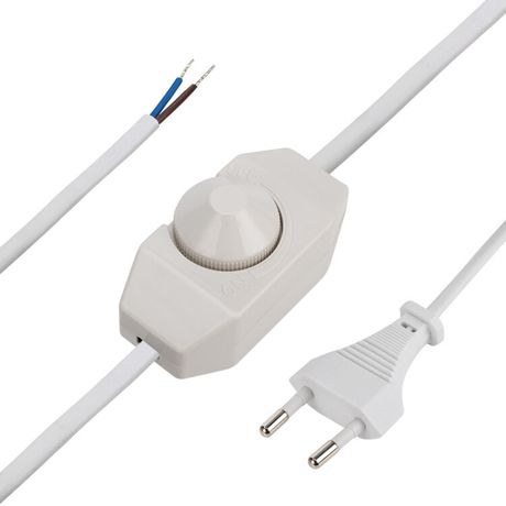 Шнур сетевой с диммером, 2х0,75 мм, 2 м белый - 11-1139 MEET