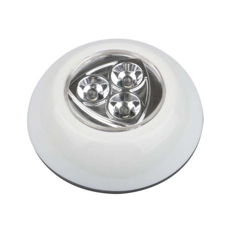 Белый ТМ Uniel - UL-00001992 DTL-360 Круг/White/3LED/3АAA Cветильник-ночник пушлайт питание от 3-х батареек AAA (в комплект не входят)