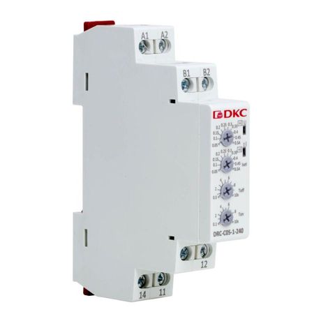 Реле контроля тока, тип DRC, 0.05-0.5А, конфигурация контакта 1CO, 24-240 AC/DC | DRC-C05-1-240 DKC ДКС