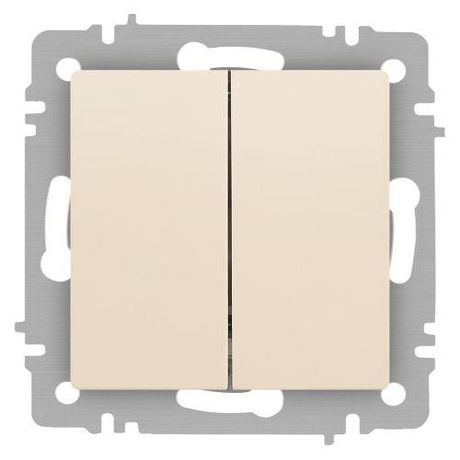 Выключатель двухклавишный, в рамку (скрытого монтажа) графит 10А 250В винтовые зажимы Intro Accent 6-104-02 - Б0063482 ЭРА