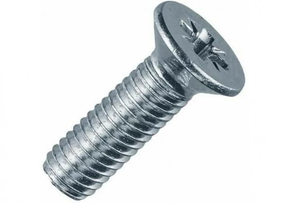 Винт 6х100 с потайной головкой и крестообразным шлицем DIN 965 TDZ | wk6x100-TDZ EKF