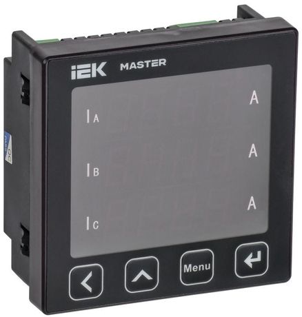 Амперметр цифровой щитовой 3ф RS-485 96х96 LED MASTER IEK MI-DA21-6-3-1-LED