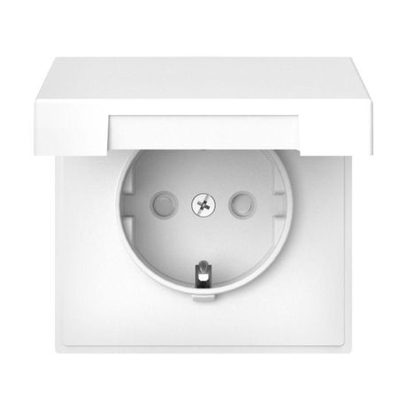Розетка ArtGallery 16А IP20 с заземл. защ. шторки крышкой механизм бел. SE GAL000146 APC