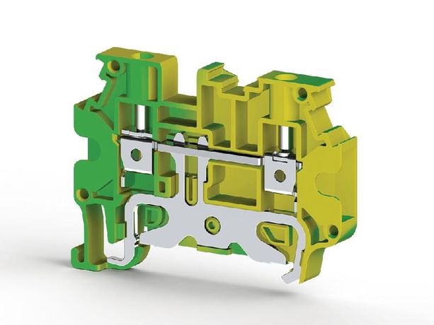 Клеммник на DIN-рейку 4кв.мм с двумя перем. (земля) AVK 4RT Klemsan 334270